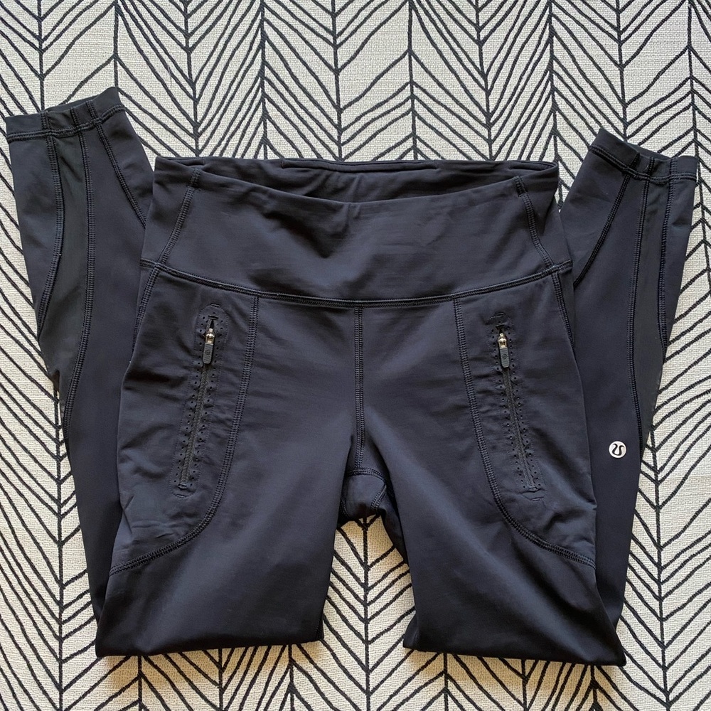 black lululemon leggings 7/8
